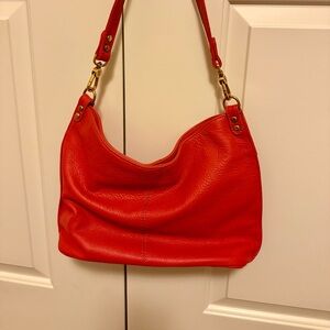 HOBO Red Leather Hobo Bag